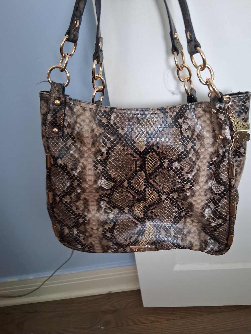 Jessica Simpson Faux Python Print Purse - Picture 7 of 9